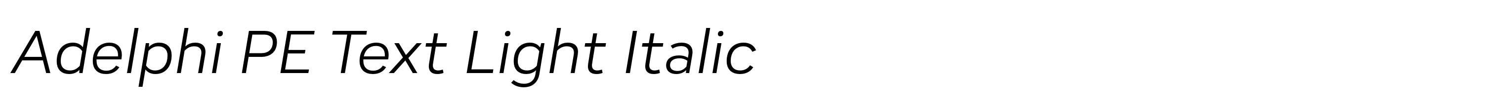 Adelphi PE Text Light Italic